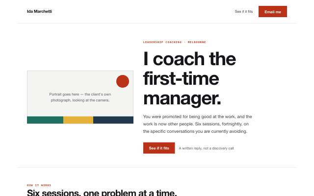 Flat Graphic — the person-led page in this direction