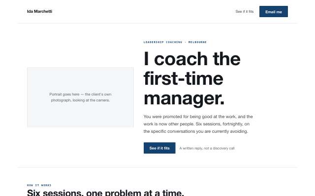 Institutional — the person-led page in this direction