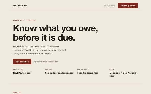 Ash & Grain — the credential-led page in this direction