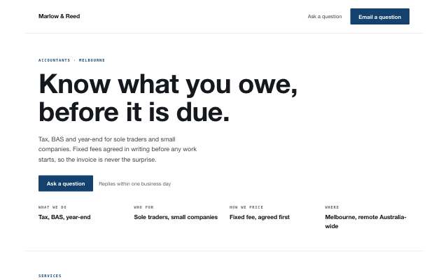 Institutional — the credential-led page in this direction