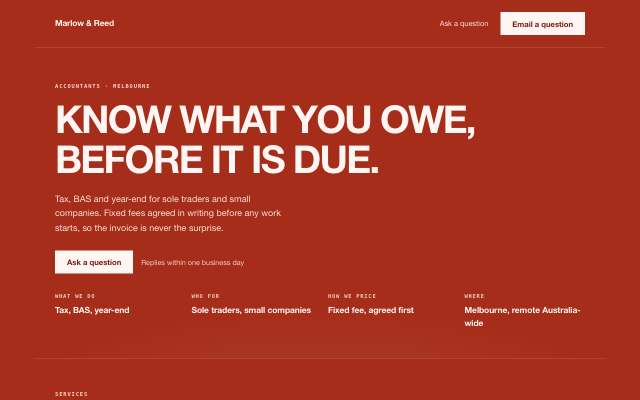 Poster — the credential-led page in this direction