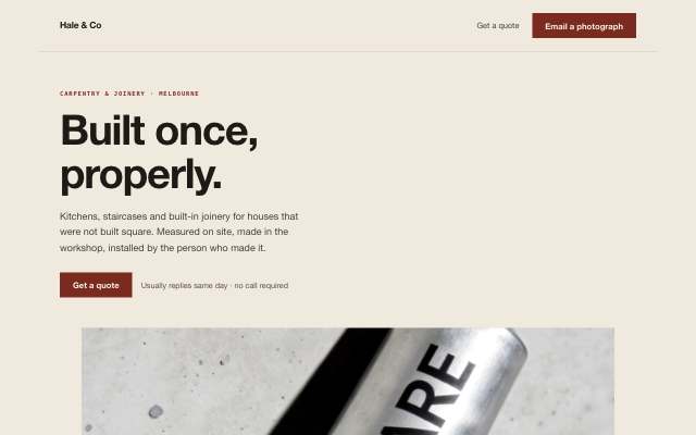 Ash & Grain — the image-led page in this direction