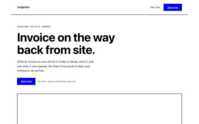Brutalist — the product-led page in this direction