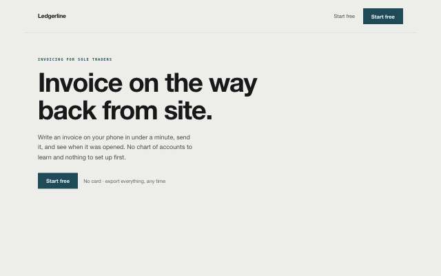 Slow Reveal — the product-led page in this direction
