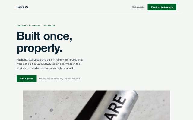 Blueprint — the image-led page in this direction