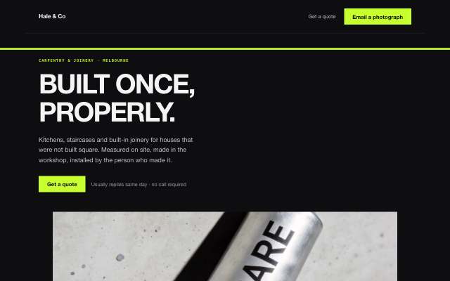 Kinetic — the image-led page in this direction
