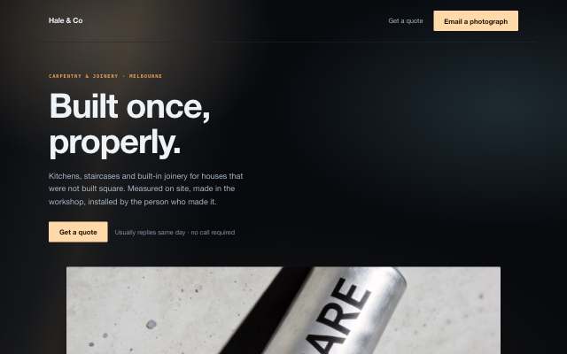Light Well — the image-led page in this direction