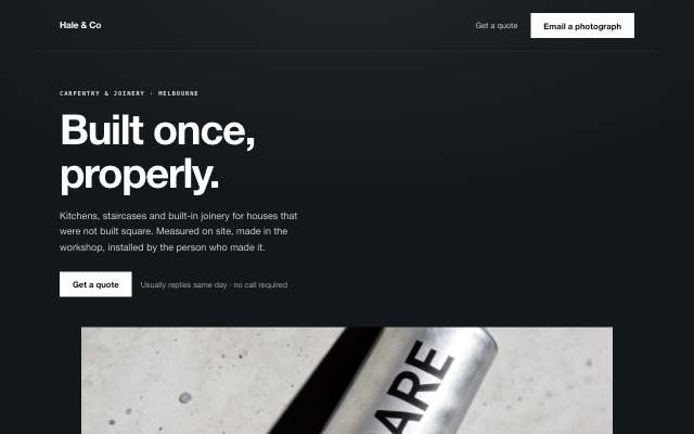 Photographic — the image-led page in this direction